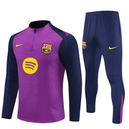 25/26 FC Barcelona Training Purple/Blue Kids Size Tracksuit