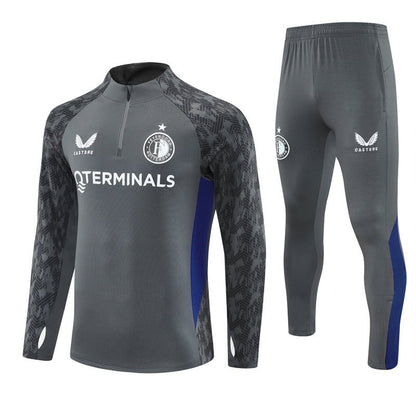 25/26 Feyenoord Training Grey Kids Size Tracksuit