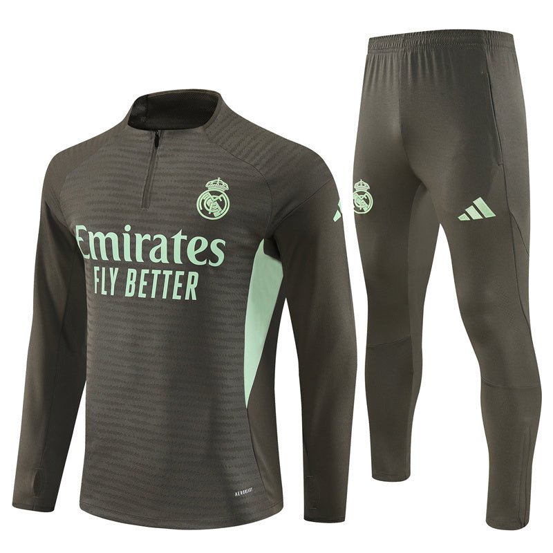 25/26 Real Madrid Training Dark Olive Kids Size Tracksuit