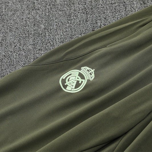 25/26 Real Madrid Training Dark Olive Kids Size Tracksuit