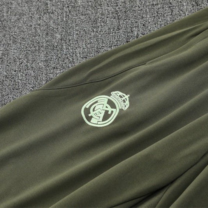 25/26 Real Madrid Training Dark Olive Kids Size Tracksuit