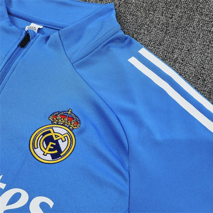 25/26 Real Madrid Training Light Blue Kids Size Tracksuit