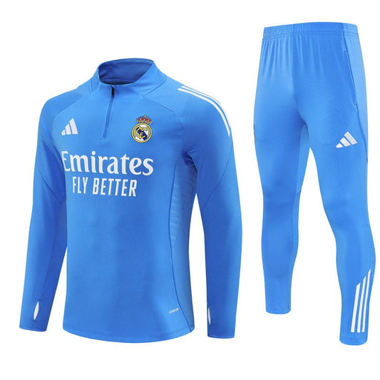 25/26 Real Madrid Training Light Blue Kids Size Tracksuit