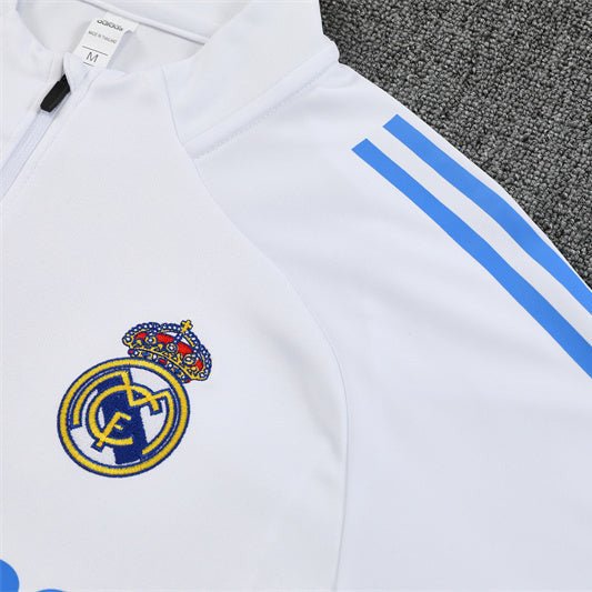 25/26 Real Madrid Training White/Light Blue Kids Size Tracksuit