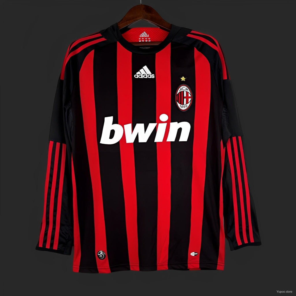 Retro AC Milan 2008/09 Home Jersey - Long Sleeve