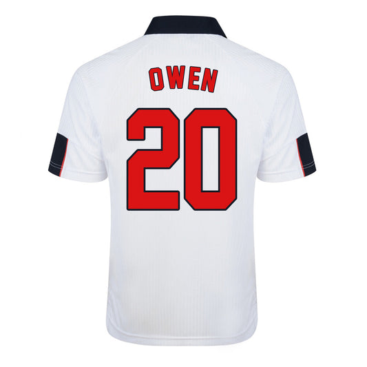 Score Draw England World Cup 1998 Home Shirt (Owen 20)