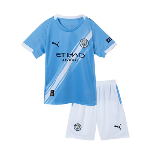 Man City 2025/26 Home Kids Kit