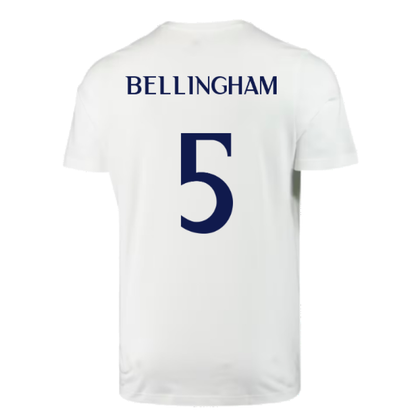 2023-2024 Real Madrid DNA Graphic Tee (White) (Bellingham 5)