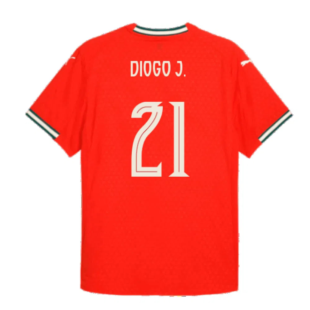 2025 Portugal Home Player Diogo Jota 21 Jersey