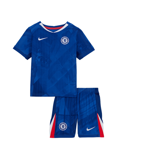 Chelsea 2025/26 Home Kids Kit with World Champions Badge