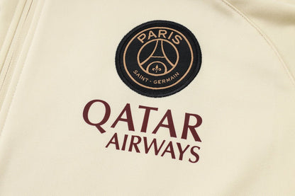 PSG Beige and Dark Blue Premium Tracksuit