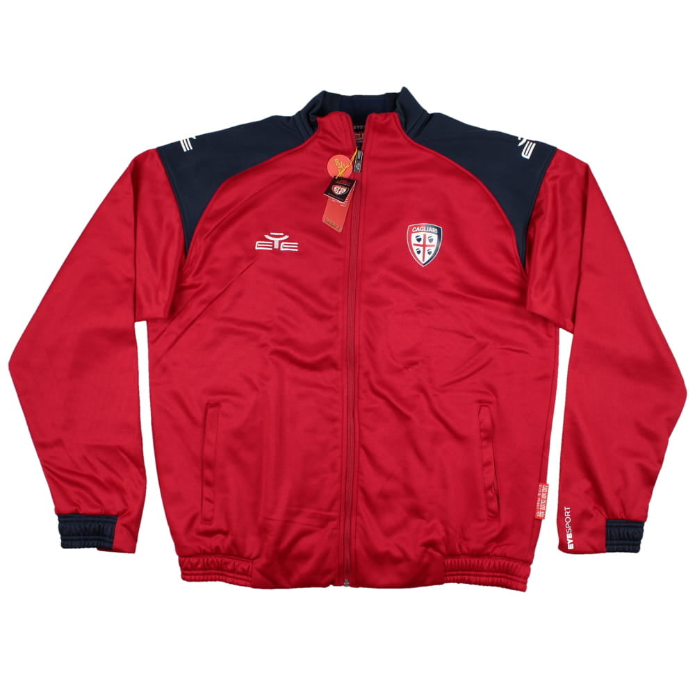 2022-2023 Cagliari Calcio Pre-Match Zip Sweatshirt (Red)