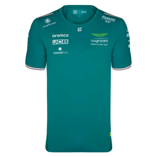 2023 Aston Martin Official Lance Stroll Driver Tee (Green) - Kids
