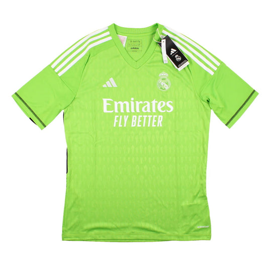 2023-2024 Real Madrid Home Goalkeeper Shirt (Solar Green) - Kids