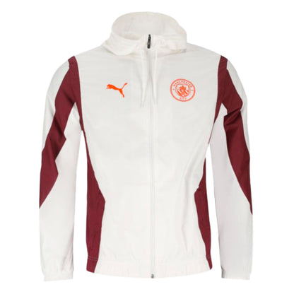 2023-2024 Man City Pre-Match Woven Anthem Jacket (White)