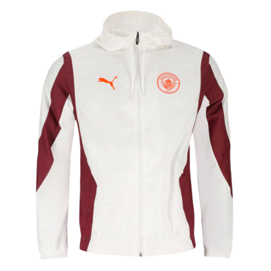 2023-2024 Man City Pre-Match Woven Anthem Jacket (White)