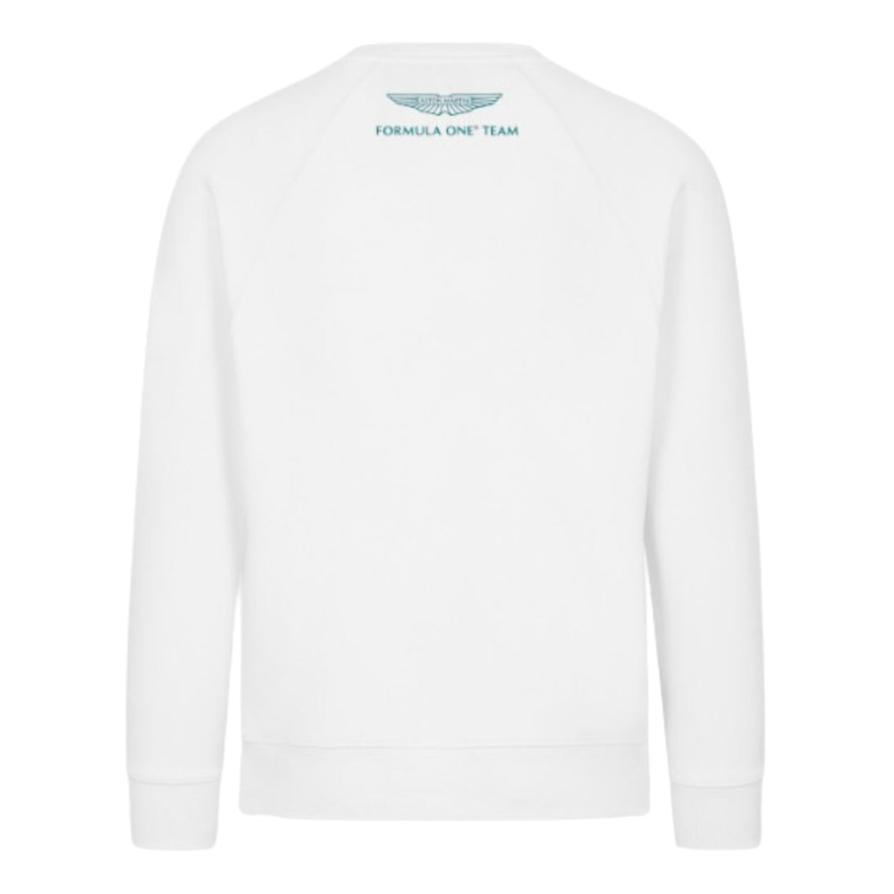 2024 Aston Martin Logo Crew Sweatshirt (White)