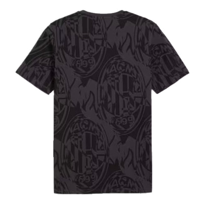 2024-2025 AC Milan ftblCulture Tee AOP (Black)