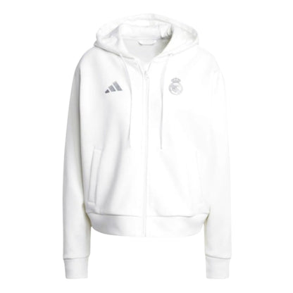 2024-2025 Real Madrid Anthem Jacket (White) - Womens