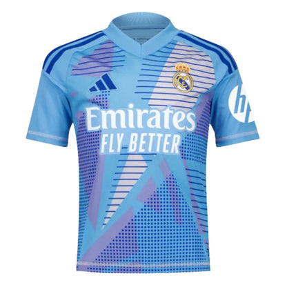 2024-2025 Real Madrid Home Goalkeeper Shirt (Blue) - Kids