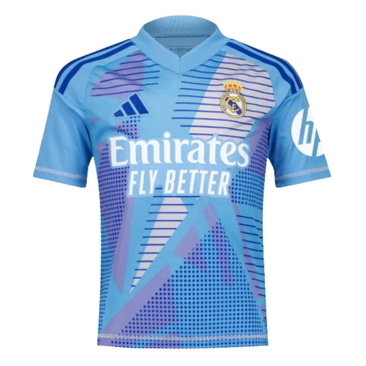 2024-2025 Real Madrid Home Goalkeeper Shirt (Blue) - Kids