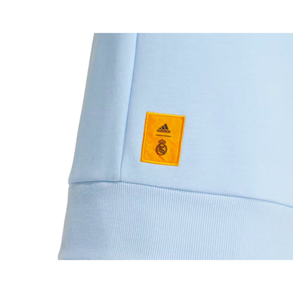 2024-2025 Real Madrid Seasonal Double Knit Hoody (Glow Blue)