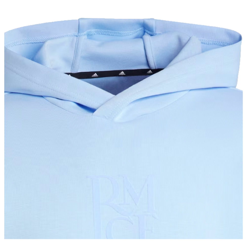 2024-2025 Real Madrid Seasonal Double Knit Hoody (Glow Blue)