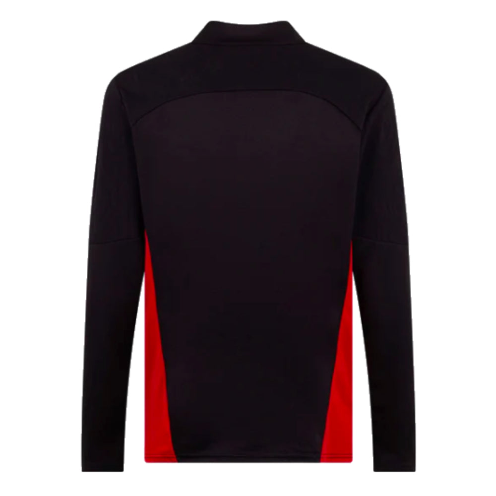 2024-2025 AC Milan Training 1/4 Zip Top (Black)