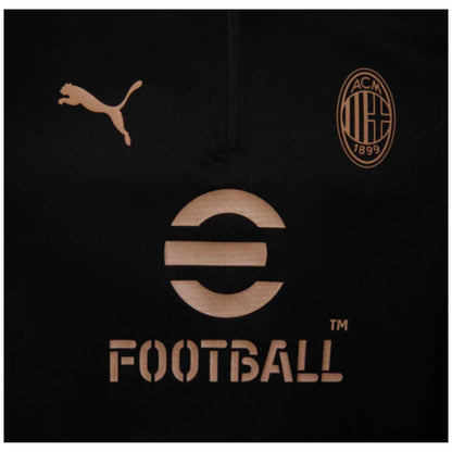 2024-2025 AC Milan Training 1/4 Zip Top (Black)