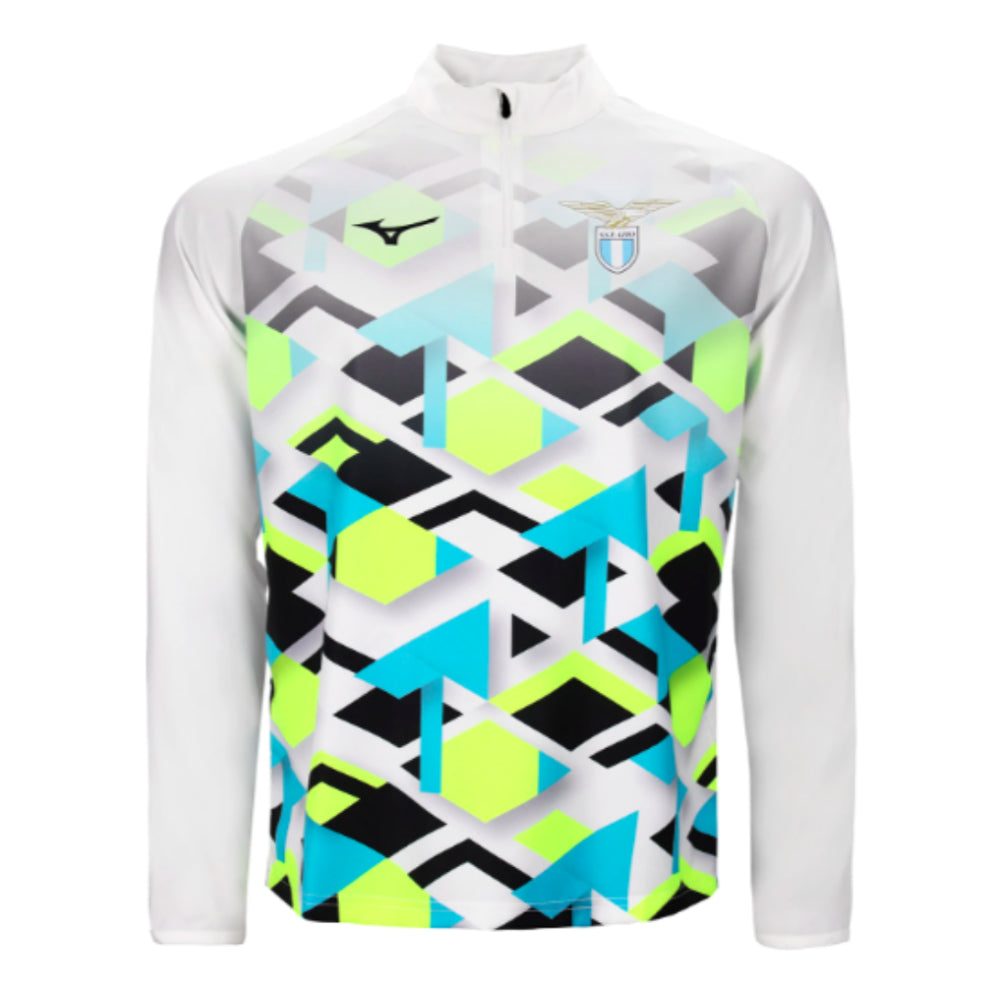 2024-2025 Lazio Pre-Match Half Zip Top (White)