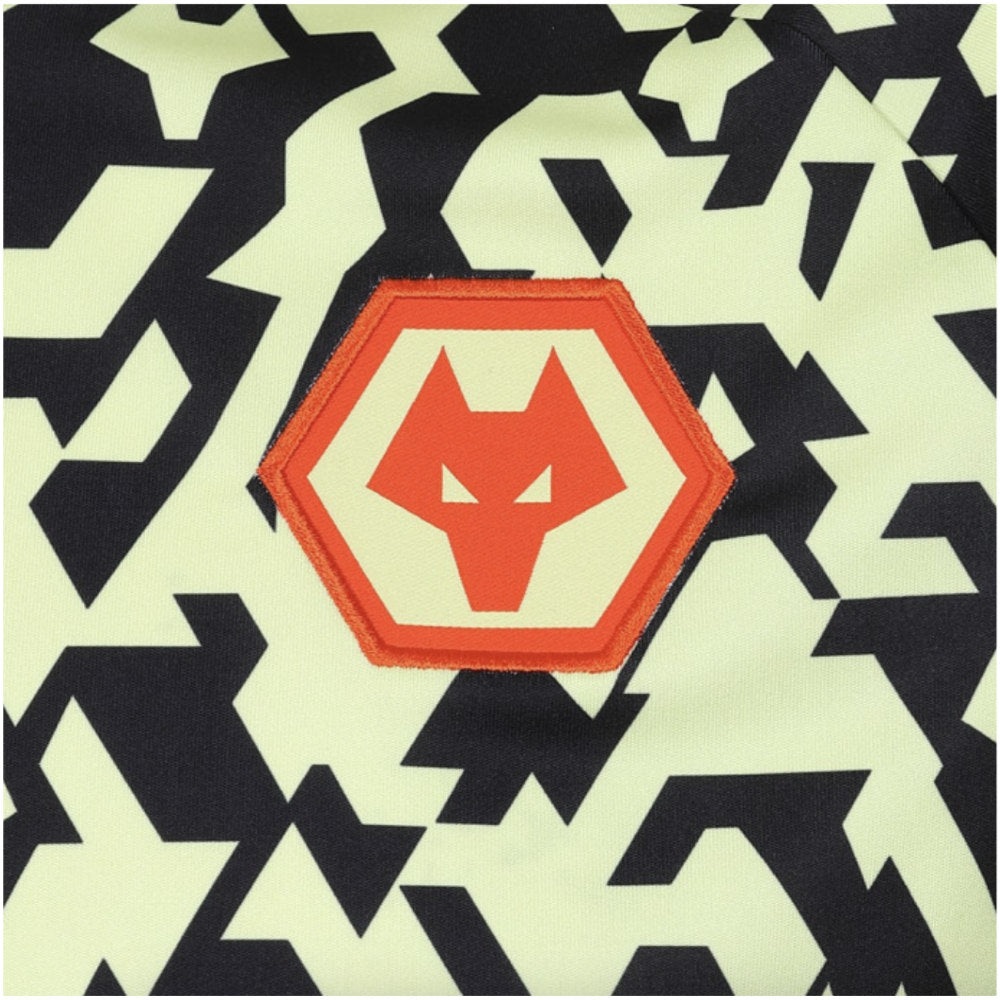 2024-2025 Wolves Pre Match T-Shirt - Black/Lime