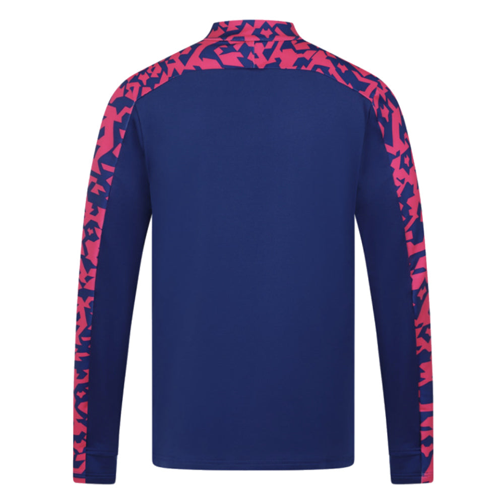 2024-2025 Wolves Pre Match 1/4 Zip Top (Blue/Pink)