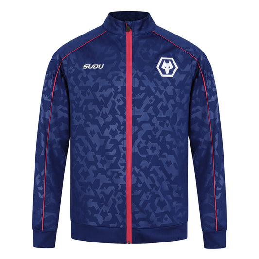 2024-2025 Wolves Pre Match Anthem Jacket - Blue