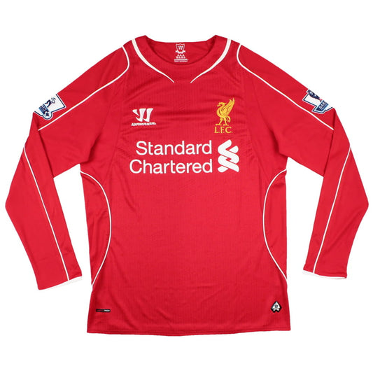 Liverpool 2014-15 Long Sleeve Home Shirt (S) (Excellent)
