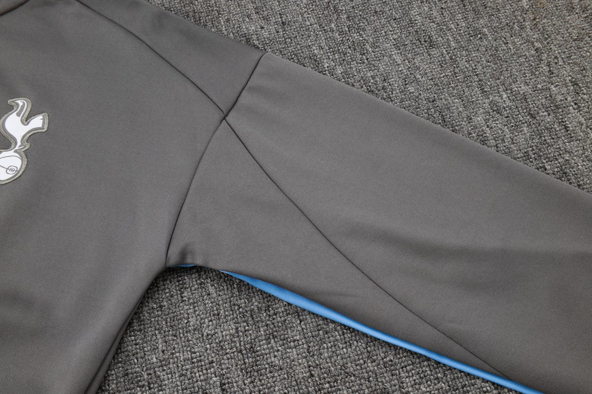 Tottenham Gray and Black Premium Tracksuit